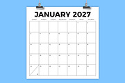 2027 Square Bold 12x12 Calendar, a Print Template by Running With Foxes (Thumbnail 1 of 5)