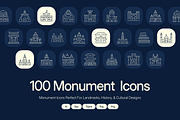 Monument Icon Art Set, an Outline Icon by Prosymbols (Thumbnail 1 of 8)