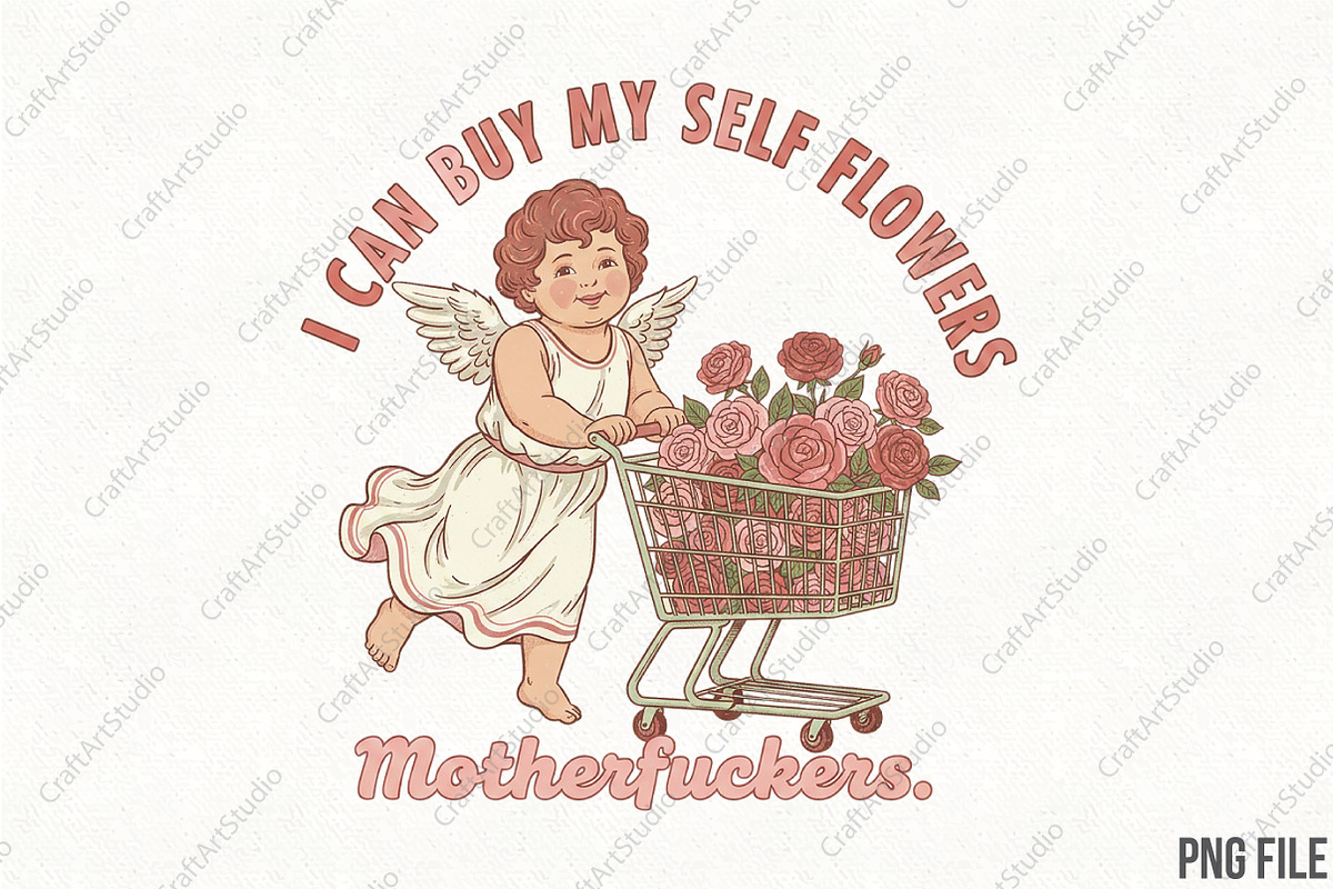 I Can Buy My Self Flowers PNG, an Illustration by CraftArtStudio (Photo 1 of 4)