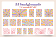 70s Retro Groovy Vintage Collection, a Decorative Illustration by VectoriyA (Thumbnail 6 of 6)