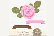 Pink and Brown Digital Paper, a Pattern Graphic by JennyL Designs (Thumbnail 2 of 3)