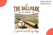 Retro Baseball Mom, Baseball Season, an Illustration by OK Design (Thumbnail 1 of 5)