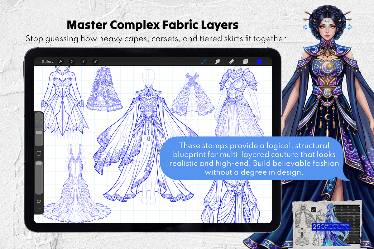 Procreate Fantasy Stamps Bundle, a Brush Add-On by Selentaori Studio (Photo 15 of 20)