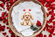 Whimsical Valentine Dog PNG, an Illustration by DreamArtGraphic (Thumbnail 4 of 4)