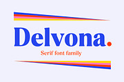Delvona Serif Family, a Serif Font by Mulkan Nazir (Thumbnail 1 of 15)