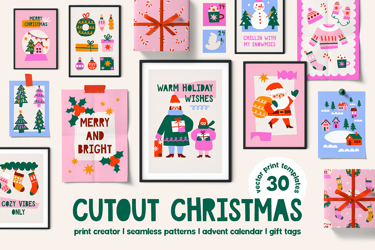 Cutout Christmas Poster Creator, an Object Graphic by ArtFM (Photo 1 of 15)
