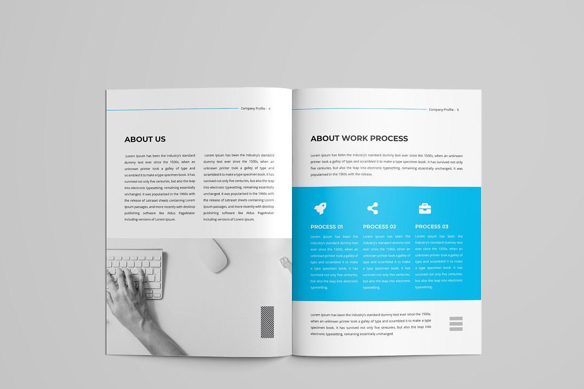 Company Profile Brochure Design, a Brochure Template by mijli (Photo 4 of 13)