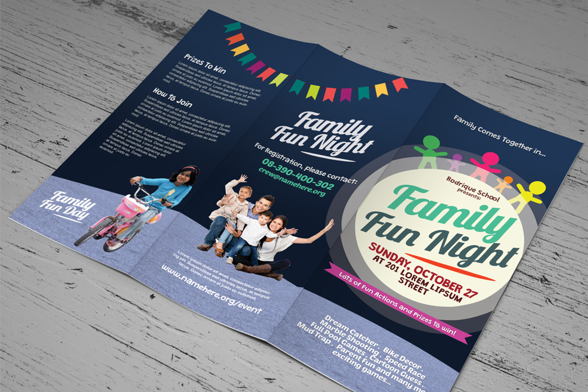 Family Fun Day Trifold Brochures, a Brochure Template by kinzi21 (Photo 4 of 5)