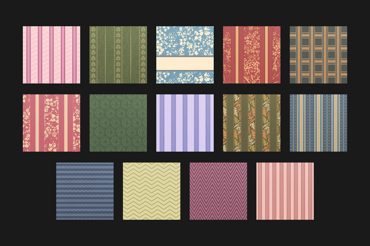14 Vector Vintage Wallpapers, a Background Graphic by UoaHH (Photo 5 of 7)