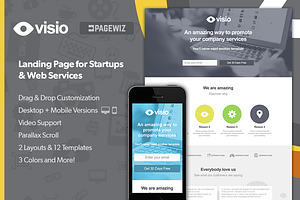 Visio Pagewiz Landing Page + PSD