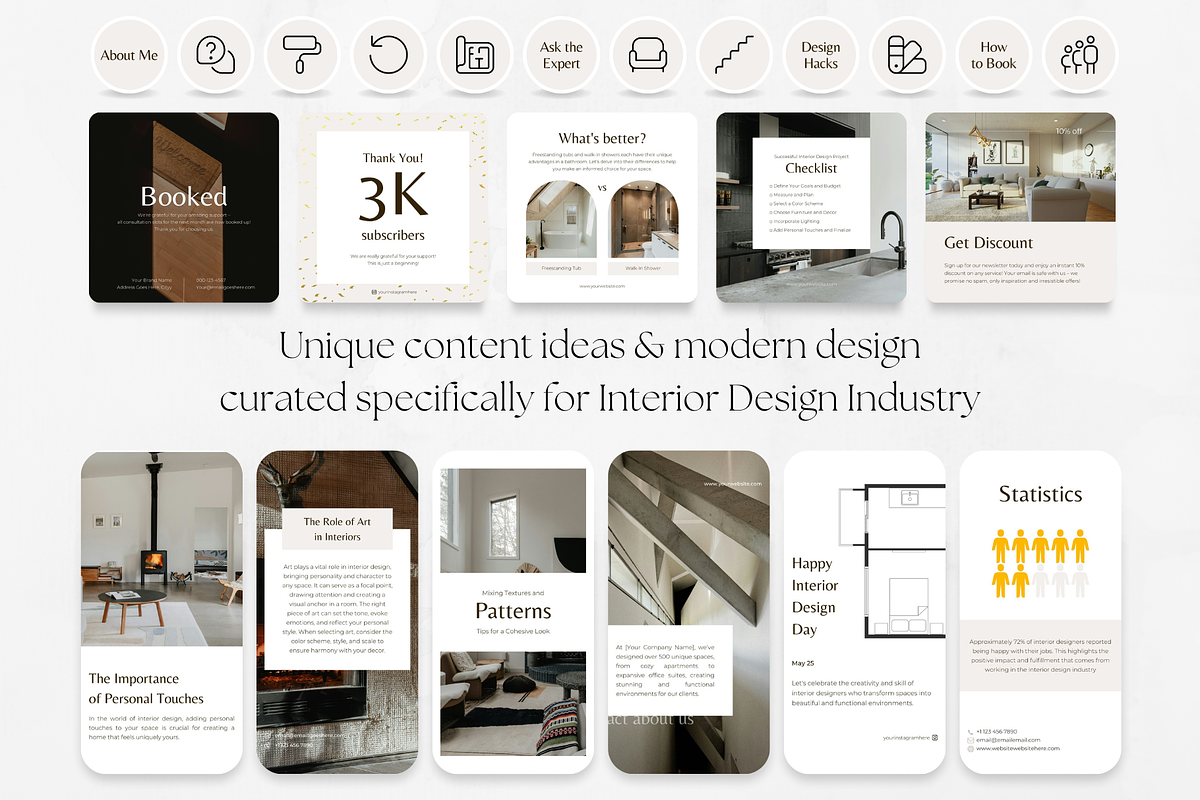 300 Interior Design templates BUDNLE, a Social Media Template by PatternLab. (Photo 6 of 9)