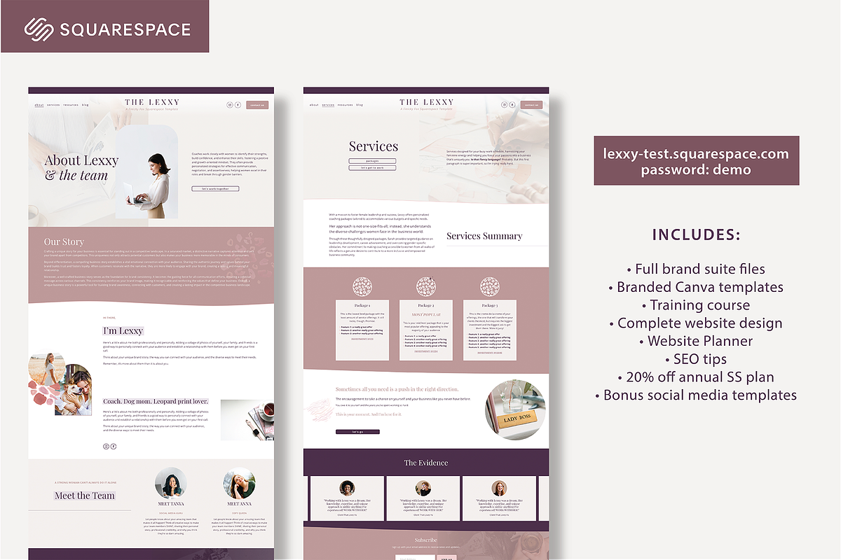 Squarespace 7.1 Feminine Template, a Templates & Theme by Finicky Fox Design (Photo 2 of 7)