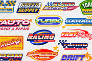 Vintage Racing Stickers Collection, an Object Graphic by Neodivisu (Thumbnail 6 of 6)