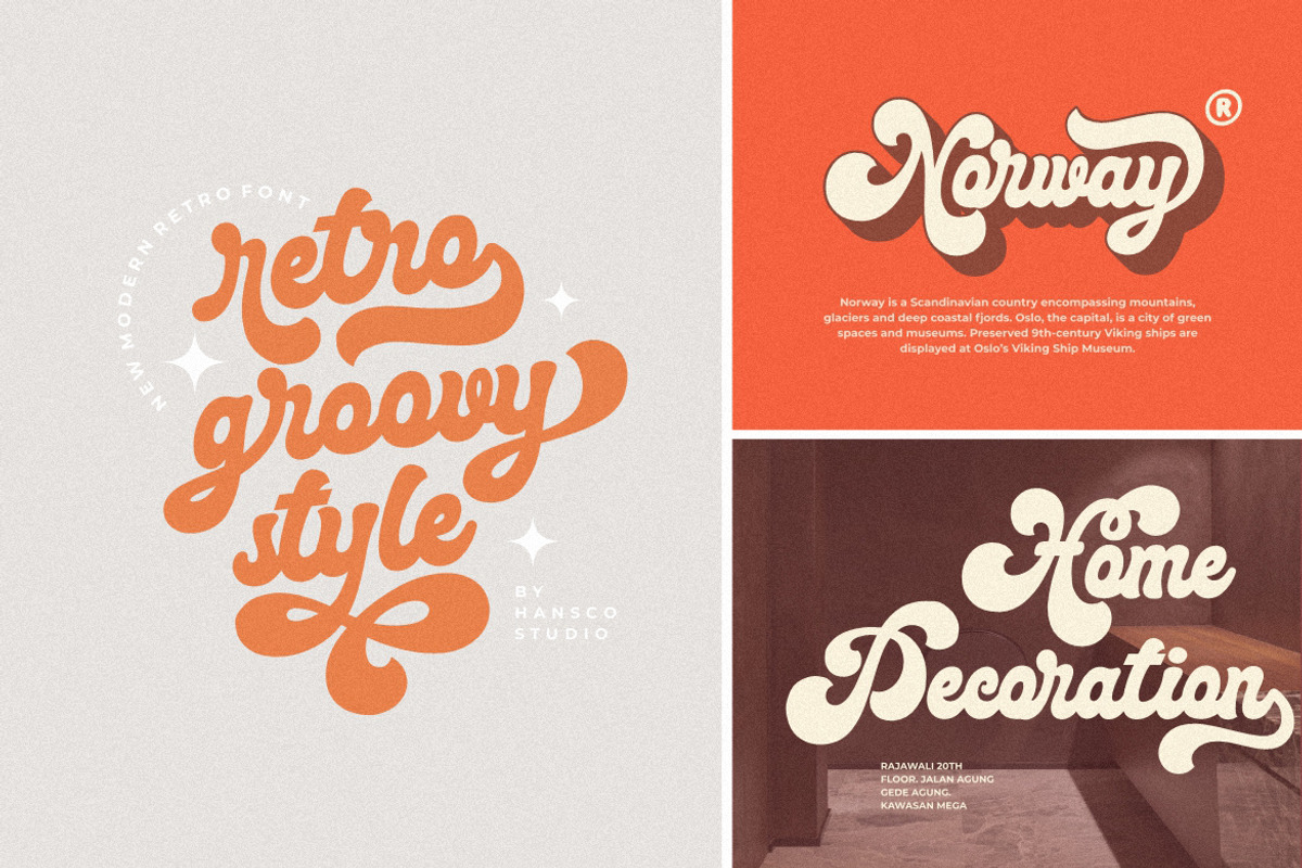 Mangolia - Retro Font Style!, a Script Font by HansCo Studio (Photo 4 of 15)