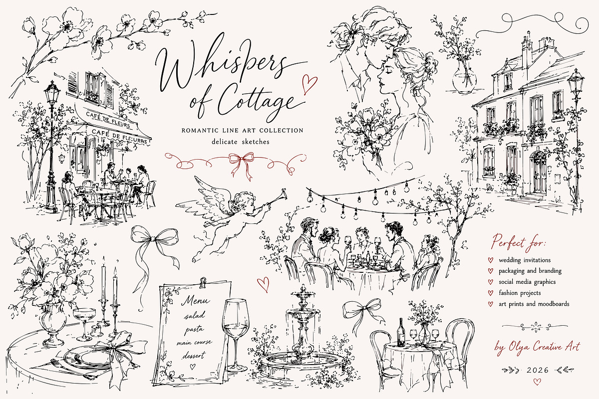 Whimsical Cottagecore Illustrations, an Object Graphic by Olya Creative (Photo 1 of 4)