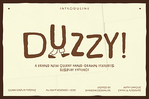 Duzzy – Quirky Display Typeface