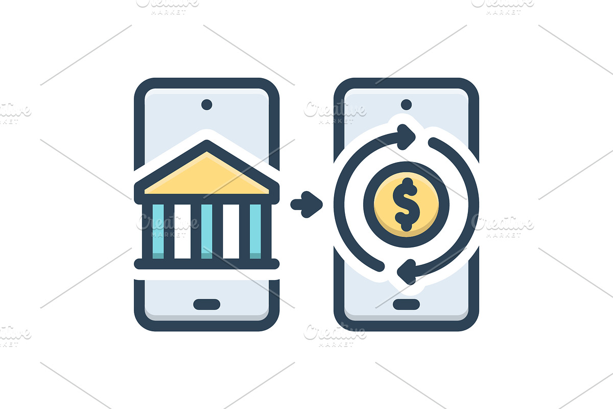 Transfer bank color icon, a Duotone Icon by Creative priyanka