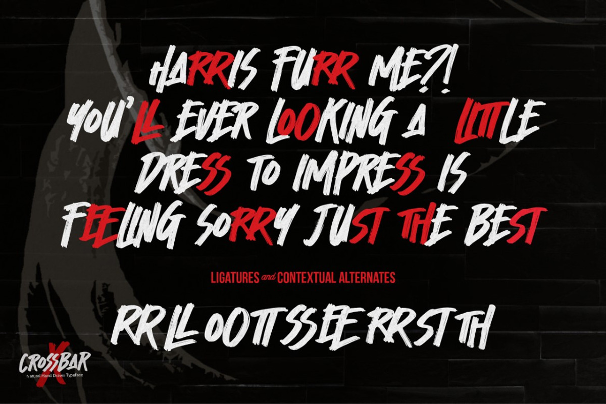 Crossbar - Natural Hand Drawn Font, a Font by Gassstype (Photo 4 of 8)
