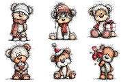 Valentine's Teddy Bear Clipart, an Illustration by Dream Creation (Thumbnail 2 of 7)
