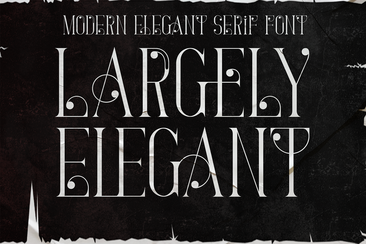 Largely Elegant Font, a Serif Font by 177Studio (Photo 1 of 6)