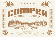 COMPER - Vintage Display Font, a Font by Rightwheels (Thumbnail 1 of 10)