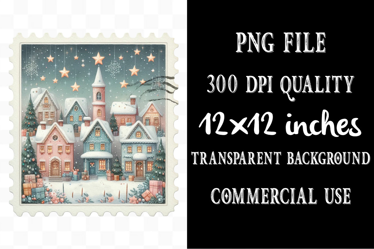 Christmas Holiday Postage Stamp, an Illustration by Designking (Photo 3 of 5)