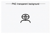 Cartoon Robot Profile Icons, an Outline Icon by Designfour (Thumbnail 4 of 7)