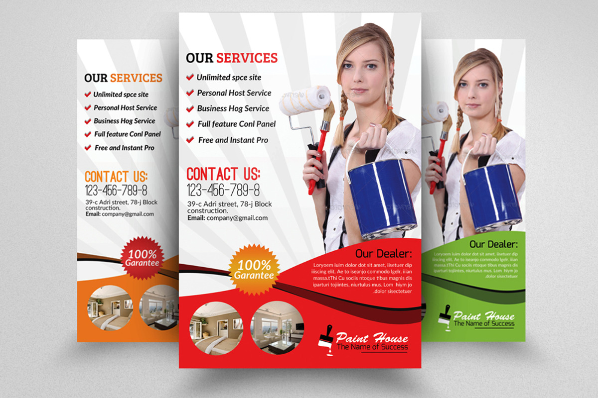 House Painter Service Flyer, a Flyer Template by Business Flyers (Photo 1 of 4)