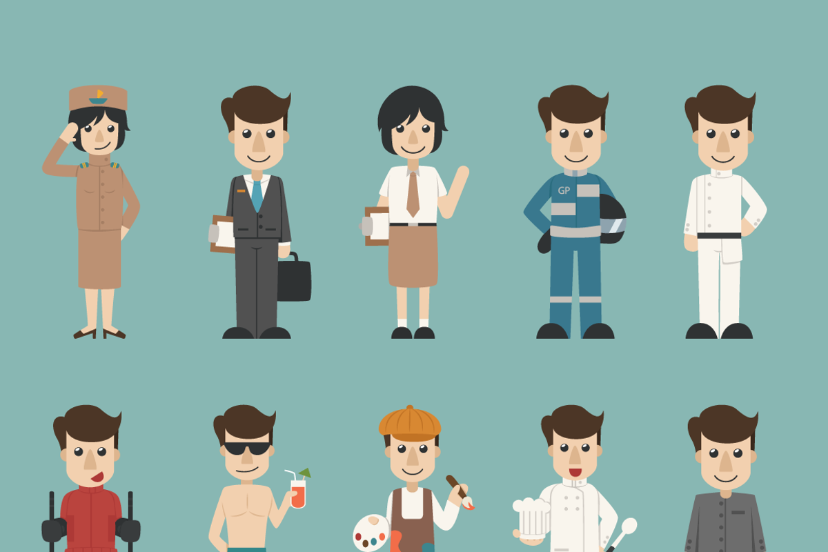 Boy & girl characters, a Person Illustration by eucalyp (Photo 3 of 3)