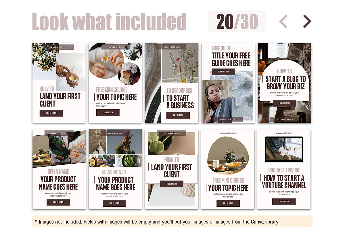 Neutral Social Media Pack Canva
