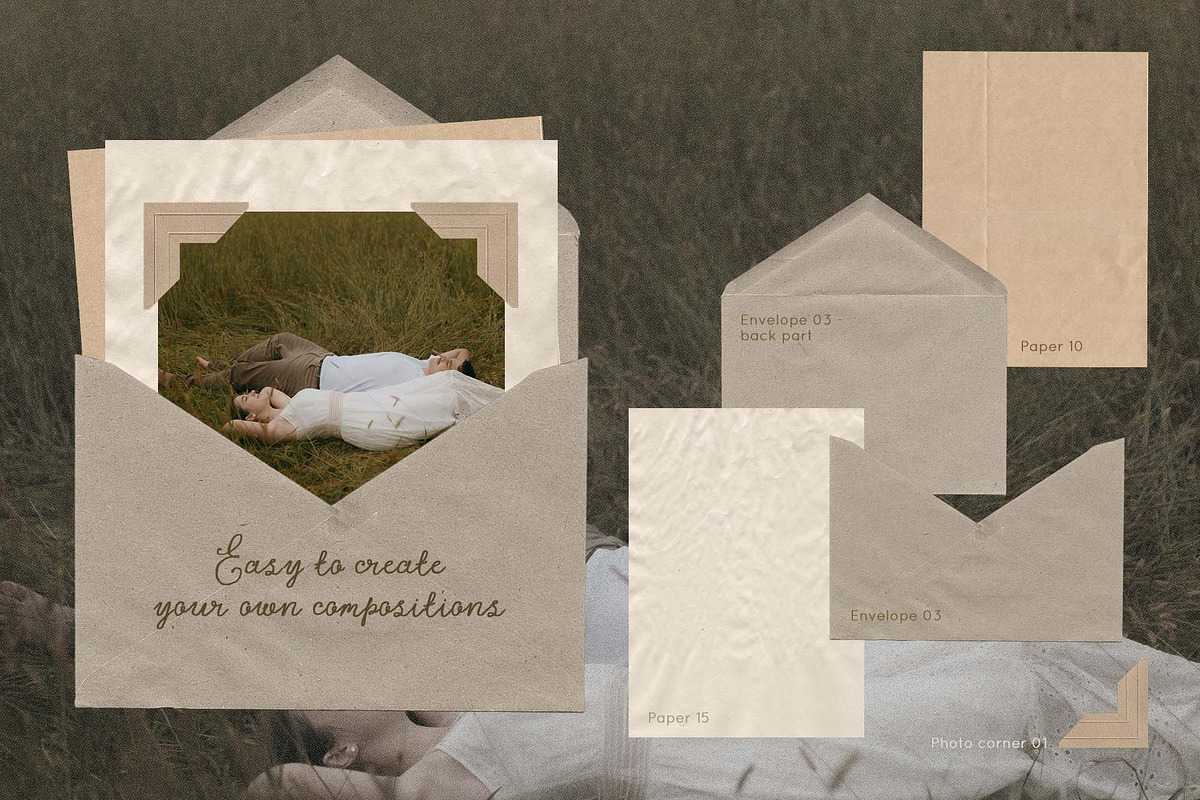 Craftelle – Kraft collage kit, an Object Graphic by DigARTbyHavroshka (Photo 5 of 14)