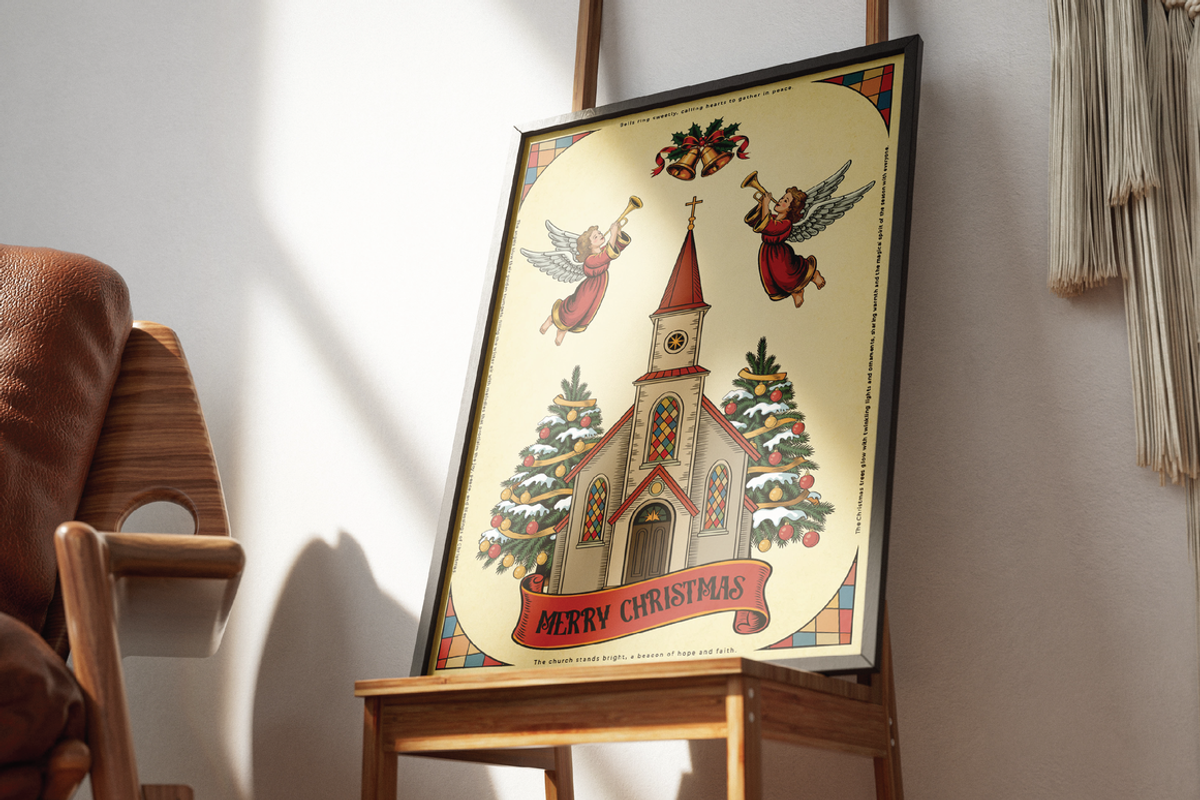 Christmas Blessings Poster & Cards, an Object Graphic by Threestudio (Photo 2 of 7)