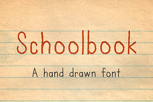 Schoolbook — A hand drawn font