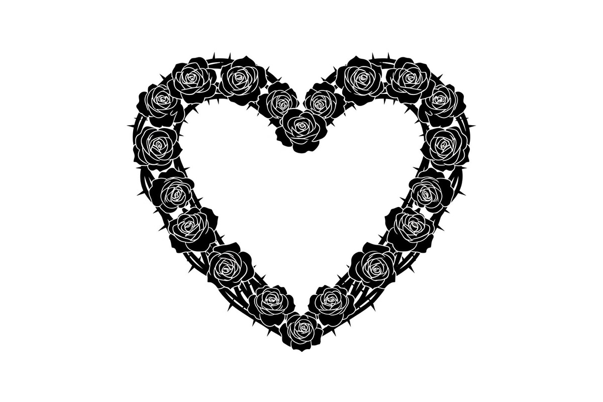 Floral Heart Wreath SVG Bundle, an Illustration by Gaye Art (Photo 2 of 31)