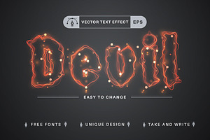 Red Glow - Editable Text Effect