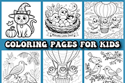 Cute Bird Coloring Pages For Kids, an Animal Illustration by Printable Design Store (Thumbnail 3 of 4)