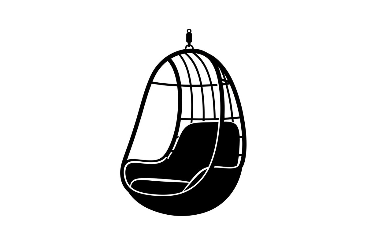 Hanging Egg Chair Silhouette Bundle, an Illustration by Designer_Momina (Photo 38 of 51)