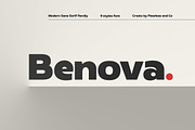 Benova - Family Sans Serif Font, a Sans Serif Font by Flawless And Co (Thumbnail 1 of 10)