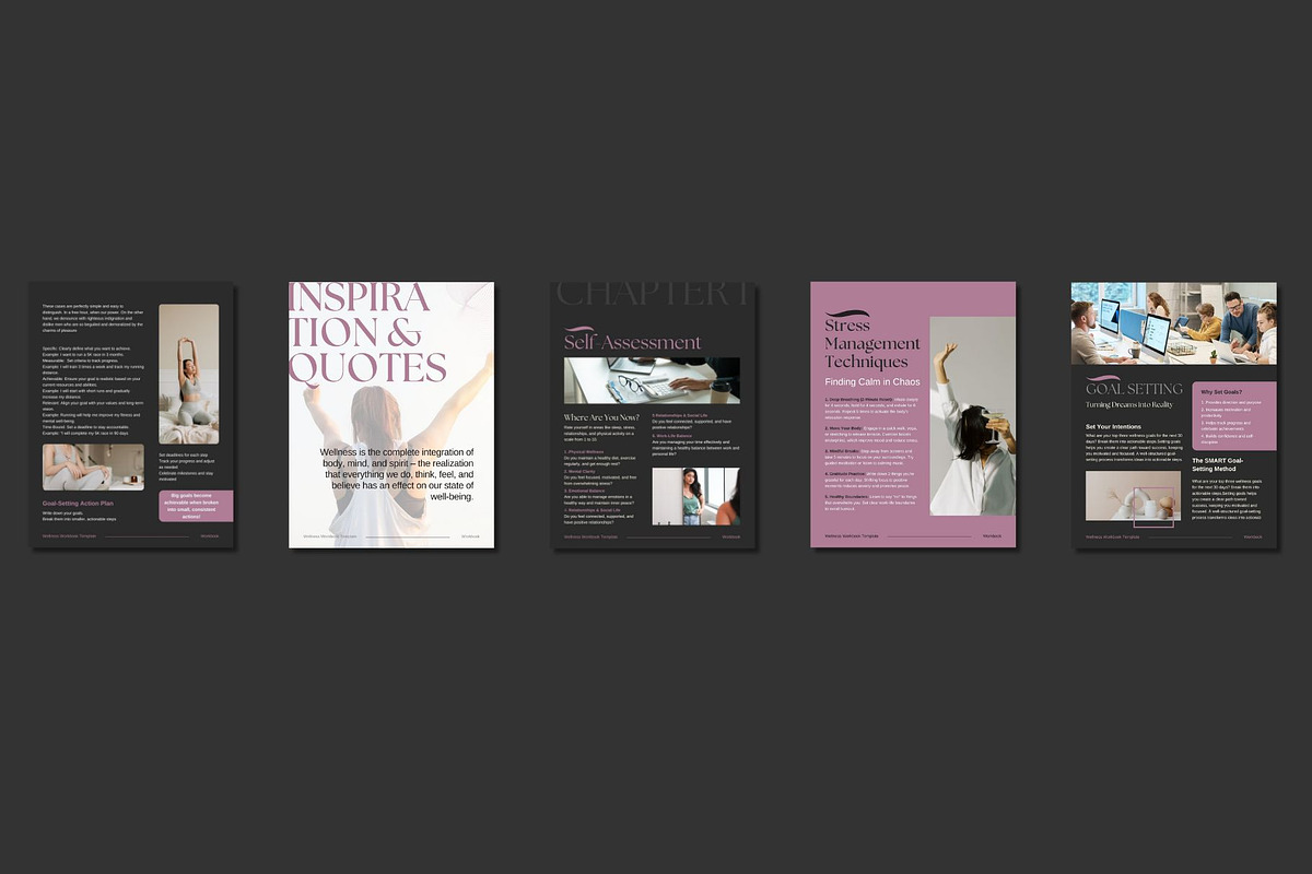 Wellness Coach Workbook Ebook Canva, a Magazine Template by TheBrightGrap (Photo 6 of 8)
