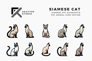 Siamese Cat Vector Icon, an Icon by Akatype Studio
