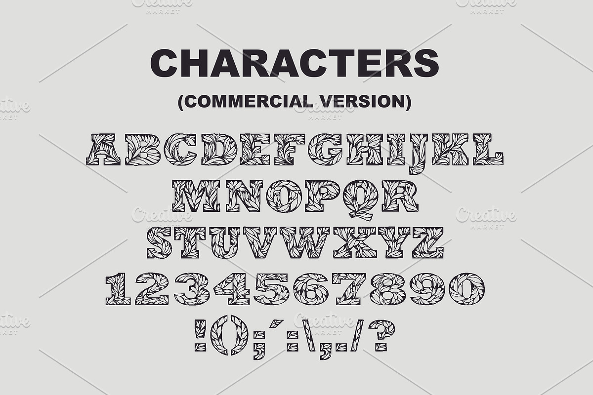 Leaffy Font preview 5