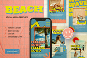 BEACH - Instagram Stories & Post, a Social Media Template by Creatchees.std (Thumbnail 1 of 5)