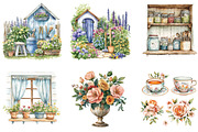 Watercolor Vintage Cottage Life Item, an Illustration by Designking (Thumbnail 5 of 5)