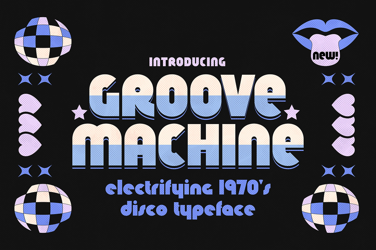 Groove Machine - 1970's Disco Type, a Sans Serif Font by HipFonts (Photo 1 of 9)