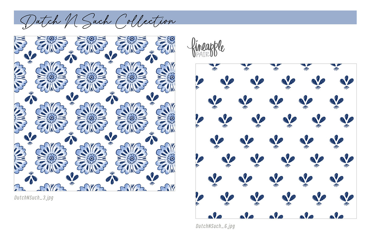 Dutch Heritage Seamless Patterns, a Pattern Graphic by FINEAPPLE (Photo 4 of 9)