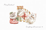 Christmas cats, an Animal Illustration by Mimomy (Thumbnail 2 of 9)