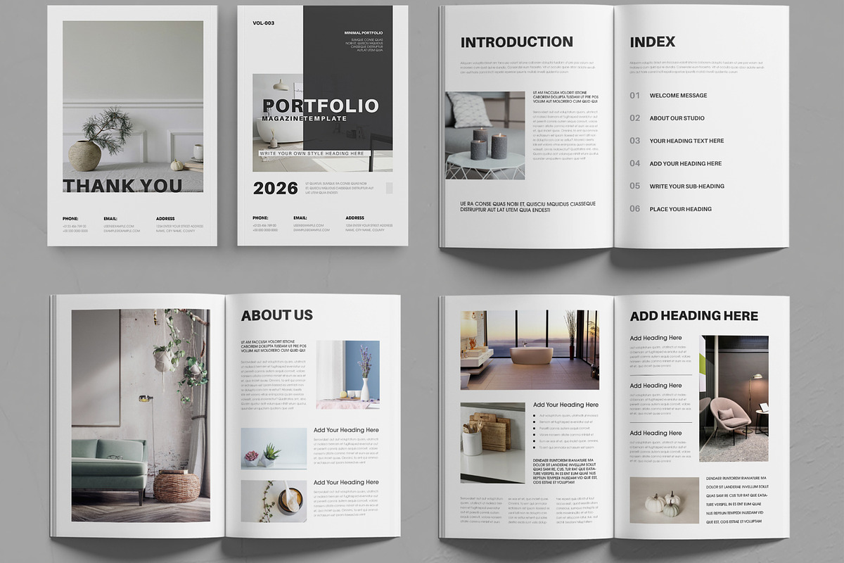 Minimal Portfolio Book Template preview 2