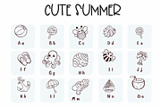 Cute Summer| Symbols Fonts, a Symbol Font by Sirinart (Thumbnail 2 of 6)