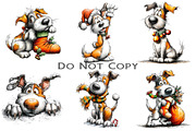 Cute & Funny Christmas Dog Clipart, an Illustration by Craft Nest (Thumbnail 8 of 8)