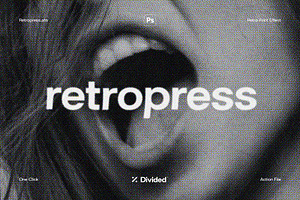 Retropress Vintage Photo Effect, an Action Add-On by Divided.co